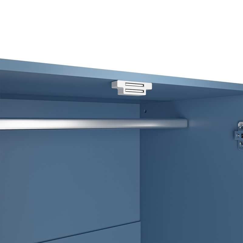 HOMEIBRO Chic Cove Shaker 2-Door Armoire With Drawers HOMEIBRO Chic Cove Shaker 2-Door Armoire With Drawers